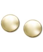 14k Gold Earrings, Button Stud