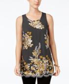 Charter Club Embroidered Tank Top, Created For Macy's