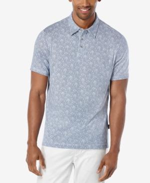 Perry Ellis Men's Textured Print Pima Polo