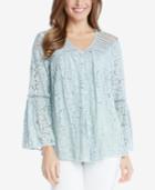 Karen Kane Three-quarter-sleeve Lace Top