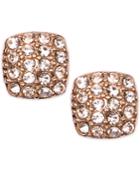Givenchy Rose Gold-tone Crystal Pave Stud Earrings