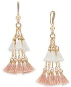 I.n.c. Gold-tone Bead & Tassel Drop Earrings, Created For Macy's
