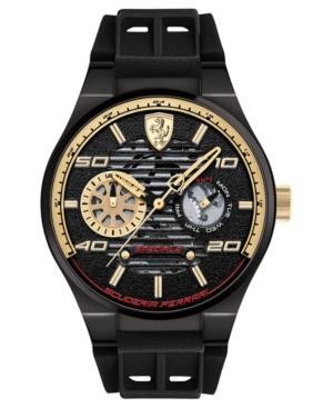 Ferrari Men's Speciale Multi Black Silicone Strap Watch 44mm