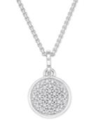 Thomas Sabo Wheel Of Karma Sparkling Circles White Zirconia Pendant Necklace In Sterling Silver
