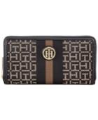 Tommy Hilfiger Lucky Charm Monogram Jacquard Large Zip Around Wallet