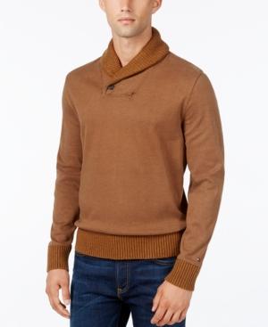 Tommy Hilfiger Men's Shawl-collar Jacquard Sweater