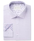 Con. Struct Men's Fitted Violet All Over Dobby Dress Shirt