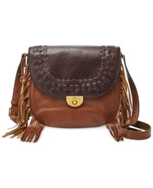 Fossil Emi Large Fringe Saddle Bag