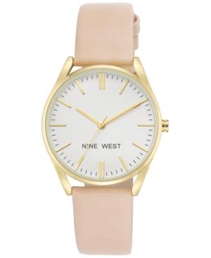 Nine West Women's Pastel Pink Faux Leather Strap Watch 36mm Nw-1994wtpk