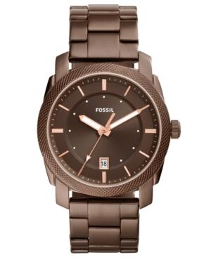 Fossil Men's Machine Brown Stainless Steel Bracelet Watch 42mm