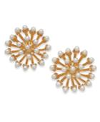Kate Spade New York Gold-tone Imitation Pearl Sputnik Stud Earrings