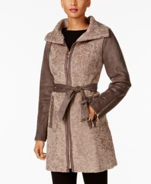 Vince Camuto Faux-shearling Walker Coat