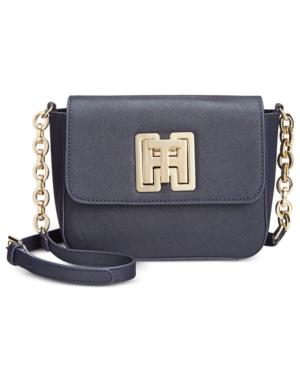 Tommy Hilfiger Clara Textured Leather Flap Crossbody