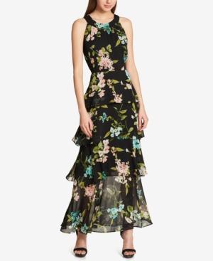 Tommy Hilfiger Printed Ruffled Maxi Dress