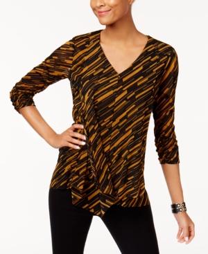 Alfani Draped Asymmetrical Top, Created For Macy's