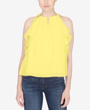 Catherine Malandrino Ruffled Tassel Top