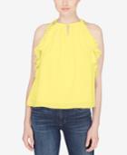 Catherine Malandrino Ruffled Tassel Top