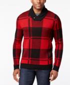 Club Room Men's Shawl-collar Plaid Sweater, Only At Macy's