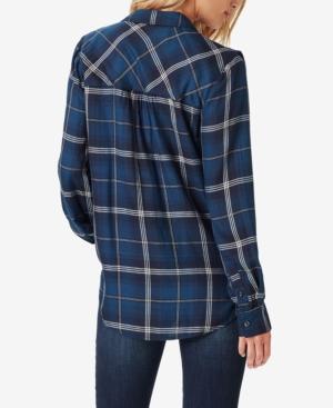 Jessica Simpson Juniors' Ruffled Plaid Shirt