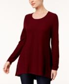 Style & Co Peplum-back Tunic Sweater, Created For Macy's