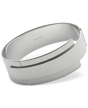 Skagen Holmen Stainless Steel Hinged Cuff Bracelet Skj0827