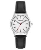 Caravelle New York By Bulova Women's Black Leather Strap Watch 30mm