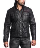 Affliction Dark Battle Faux-leather Jacket