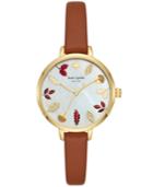 Kate Spade New York Women's Metro Brown Leather Strap Watch 34mm