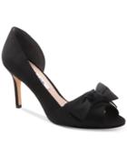 Nina Forbes 2 Bow Peep-toe D'orsay Evening Pumps Women's Shoes