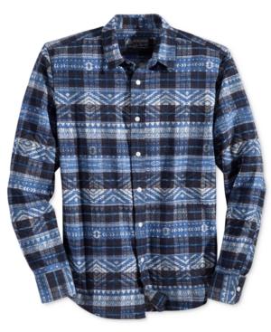 American Rag Men's Aztec-print Plaid Shirt, Only At Macy's