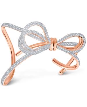Swarovski Two-tone Pave Bow Cuff Bracelet