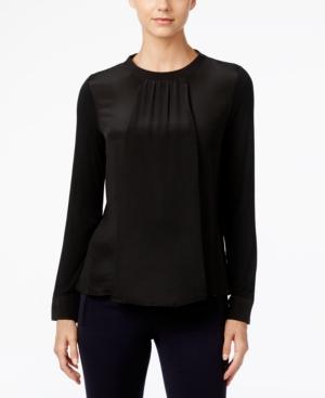 Weekend Max Mara Silk-front Pleated Top