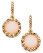 Inc International Concepts Gold-tone Pink Stone & Pave Drop Earrings, Created For Macy's