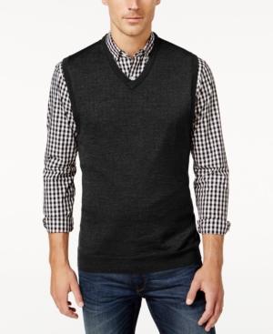 Club Room Men's Big And Tall V-neck Merino Wool Sweater Vest, Only At Macy's