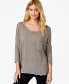 Calvin Klein Performance Three-quarter Sleeve High-low T-shirt