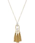 I.n.c. Gold-tone Crystal & Chain Tassels Pendant Necklace, 30 + 3 Extender, Created For Macy's
