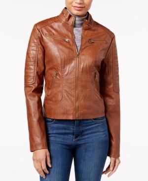 Maralyn & Me Faux-leather Moto Jacket