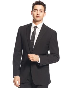 Calvin Klein X-fit Black Solid Extra Slim Fit Jacket