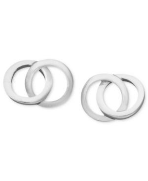 Giani Bernini Sterling Silver Earrings, Double Circle Stud Earrings