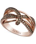 Le Vian Chocolatier Gladiator Weave Diamond Ring (5/8 Ct. T.w.) In 14k Rose Gold