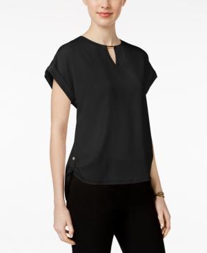 Calvin Klein Short-sleeve Hardware Keyhole Top