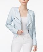 Bar Iii Asymmetrical Faux-leather Moto Jacket, Only At Macy's
