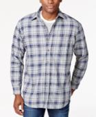 Club Room Big And Tall Long Sleeve Plaid Shirt Jacket, Only At Macy's