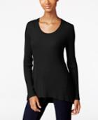 Style & Co Petite Scoop-neck Sweater, Created For Macy's
