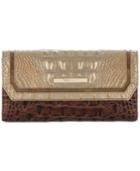 Brahmin Rose Gold-tone Provence Soft Checkbook Wallet