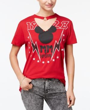 Disney Juniors' Cotton Mickey Mouse O-ring Choker T-shirt