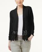 Inc International Concepts Lace-trim Cardigan, Created For Macy's