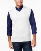 Club Room Men's Big And Tall Cable-knit Sweater Vest