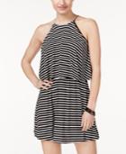 Ultra Flirt Juniors' Striped Halter Popover Dress