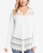 Karen Kane Lace-trim Blouse